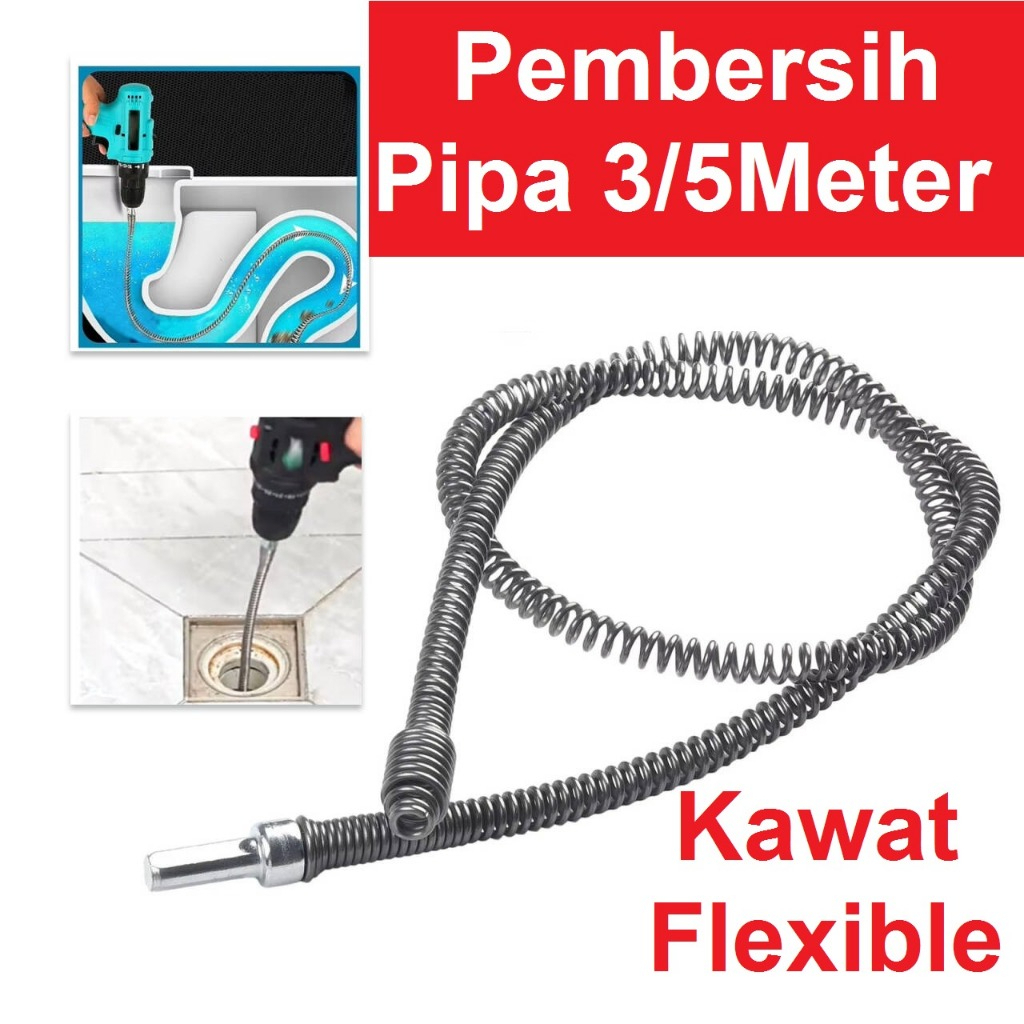 Clogged Drain Cleaning Wire Clip Tool Drill Adapter Water Pipe Sink ...
