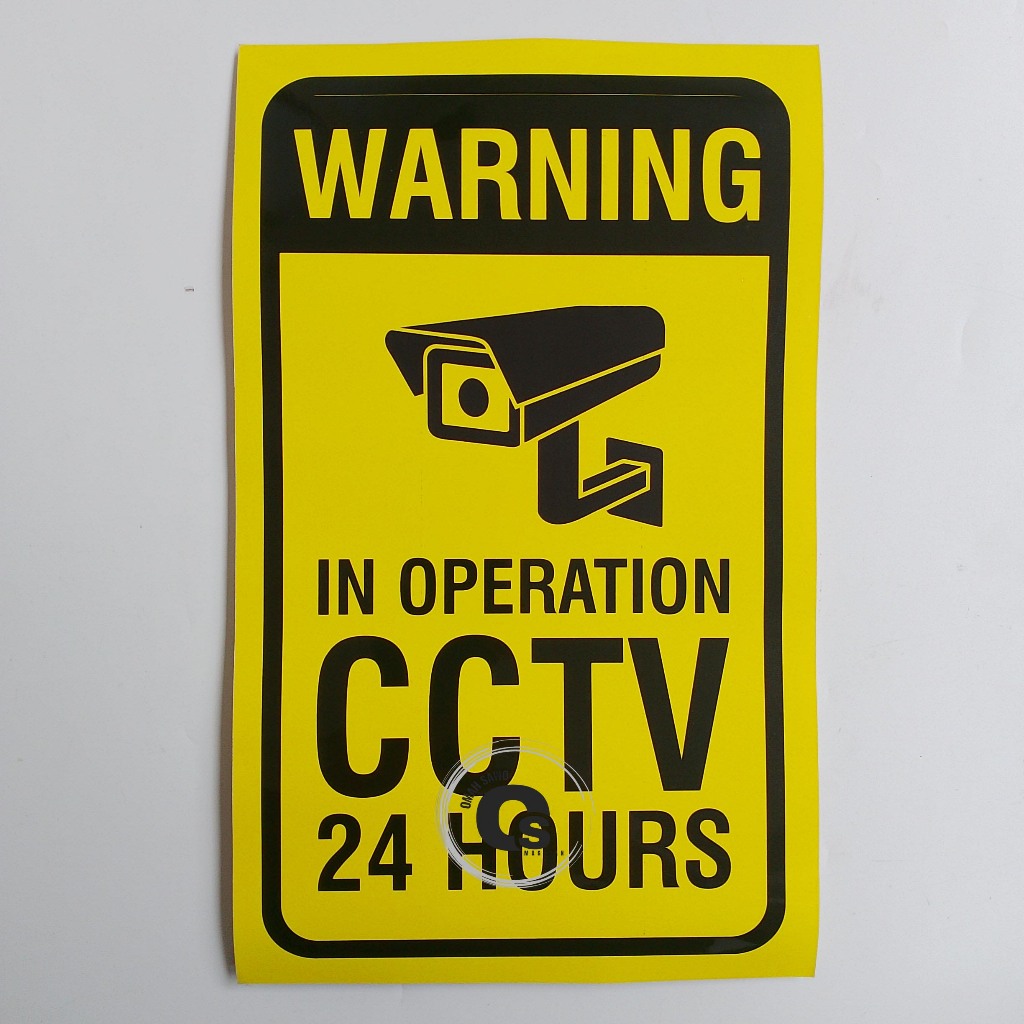 Warning In Operation CCTV Sticker - CCTV Monitor - 24 Hour CCTV ...