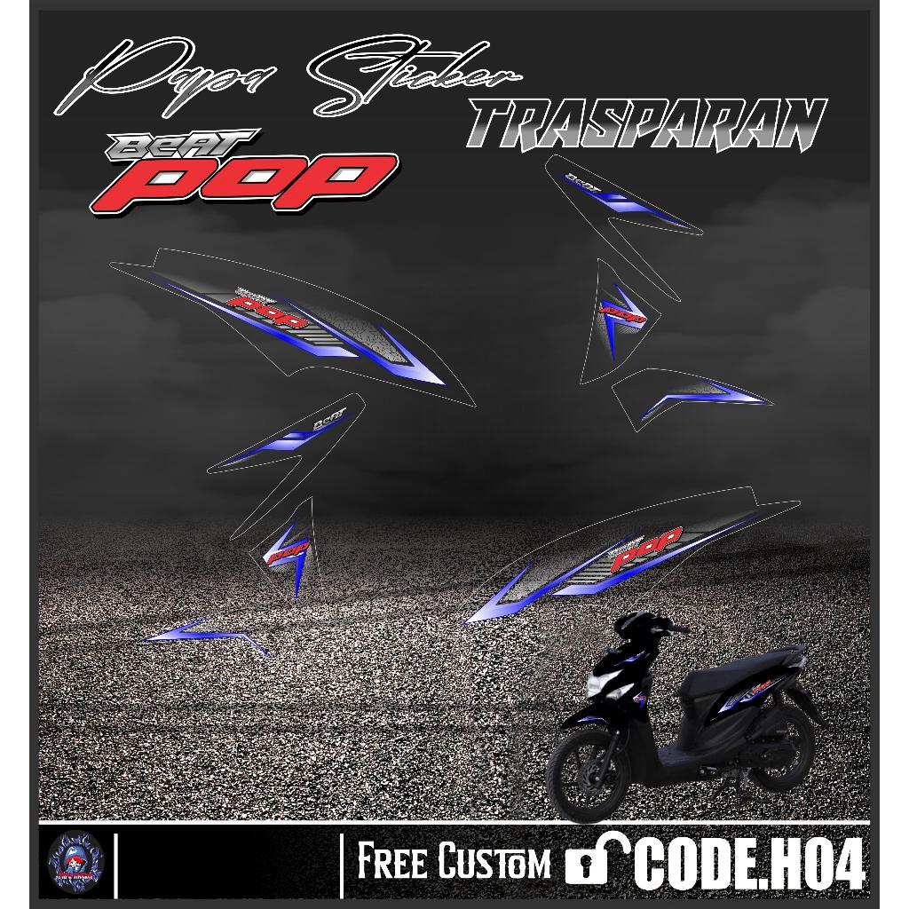 Transparent STRIPING BEAT POP STICKER Transparent MOTIF papa H04 ...