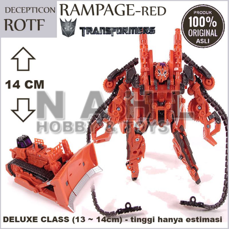 Transformers Robot ROTF DECKON RED RAMPAGE - Deluxe Class - Takara ...