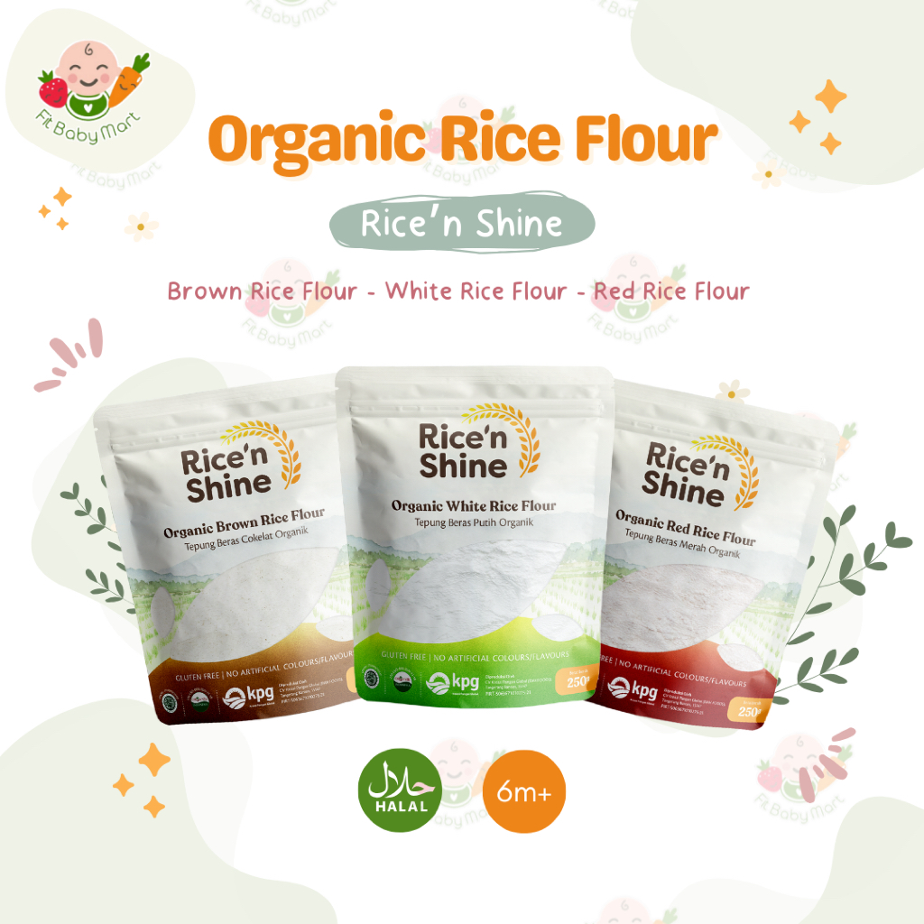 Rice 'n SHINE - Organic RICE Flour | Suitable for MPASI - GLUTEN FREE ...