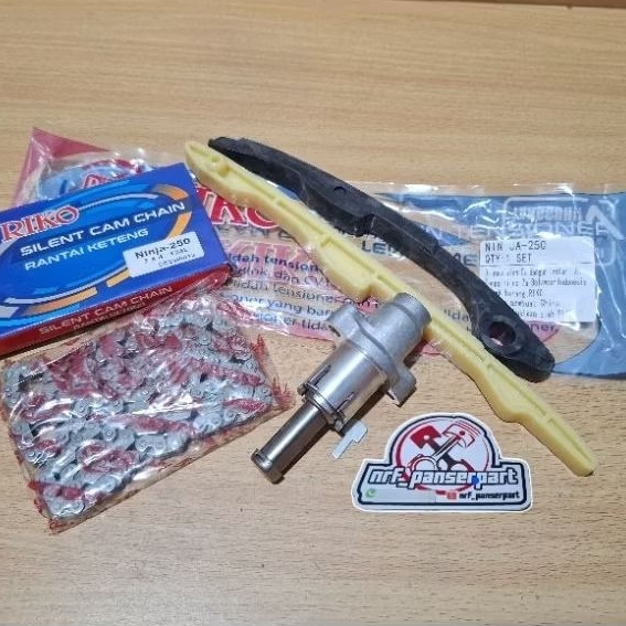 NINJA 250 CARBON/FI 2 CYLINDER SET/CAMPRAT CHAIN SET TENSIONER TONGUE ...
