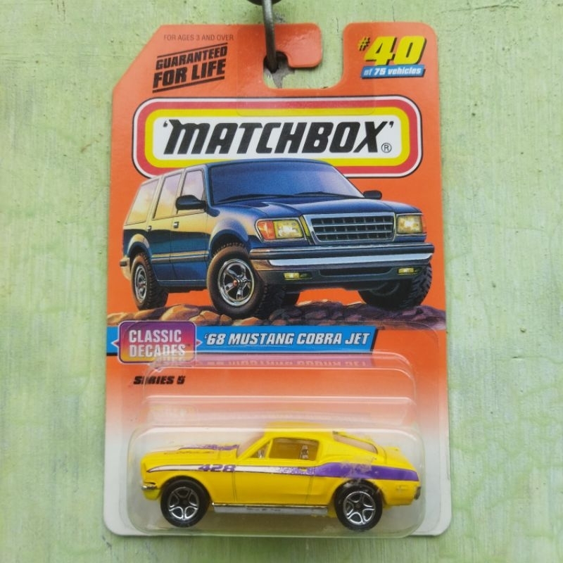 Matchbox 39;68 Mustang Cobra Jet – Gelbes Sammelauto Aus Der Classic Decades Serie 1998