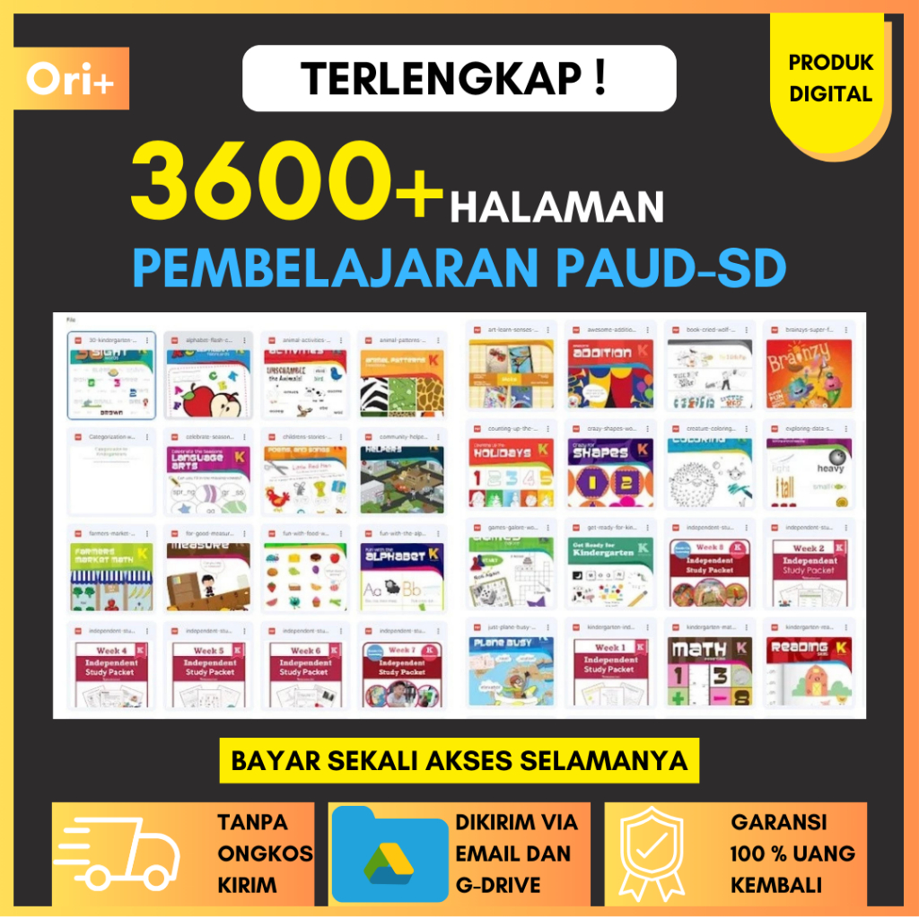 Children's WORKSHEET PACKAGE 3600+ Kindergarten & Preschool Mathematics ...