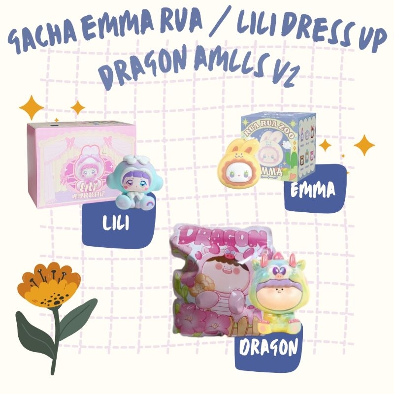 [READY] Bean 1 pcs | Emma RUA RUA ZOO | Lili DRESS UP DIARY | Dragon ...