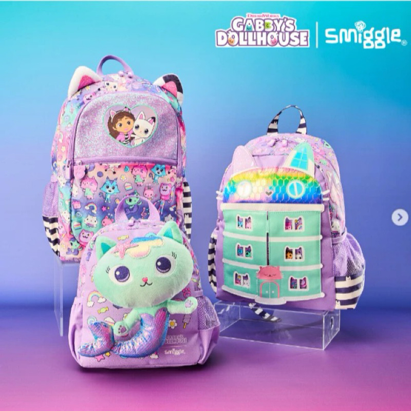 Gabby doll house children's bag,/ backpack, lunch bag,/ bottle