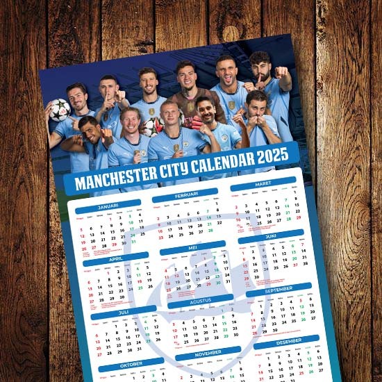 Manchester City Edition 2025 Football Calendar Shopee Malaysia