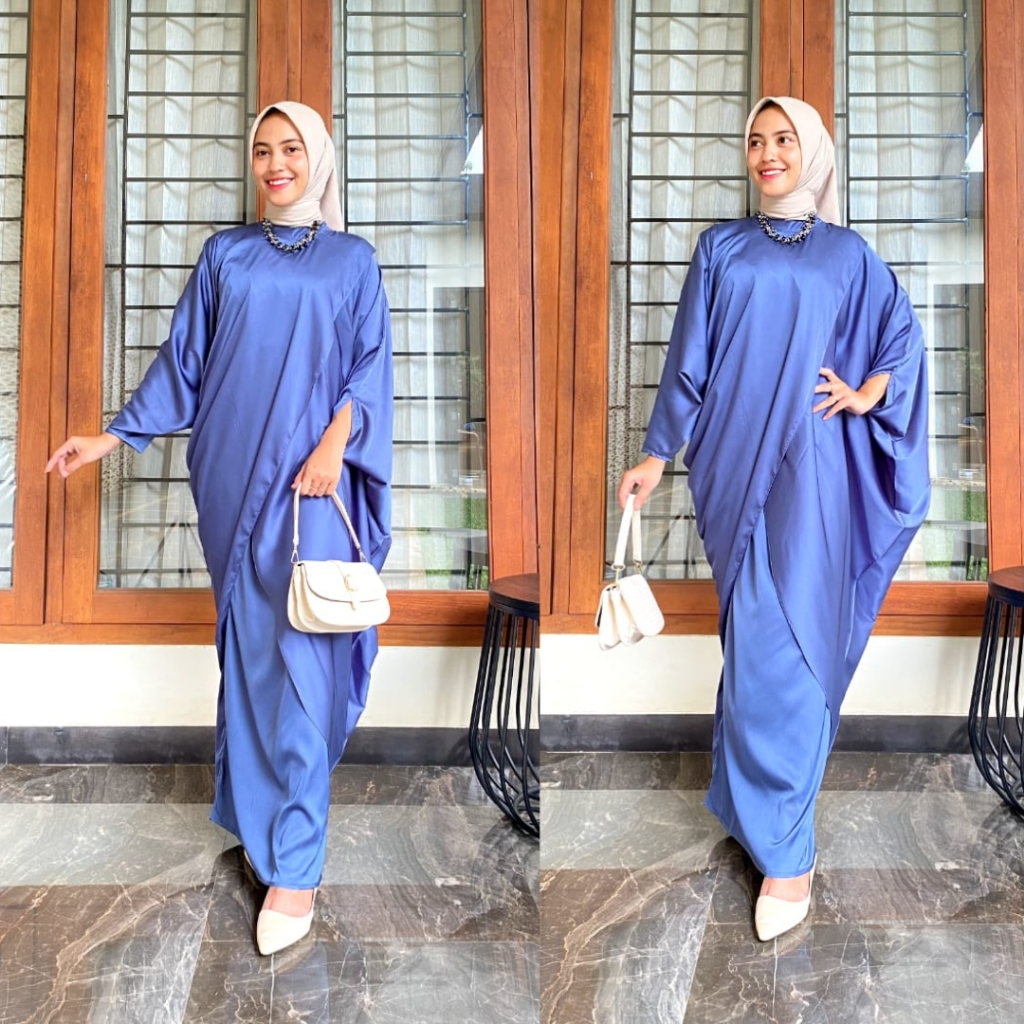 Ayana Silky Kaftan Dress, Contemporary Skirt Suit, Women's Muslim ...