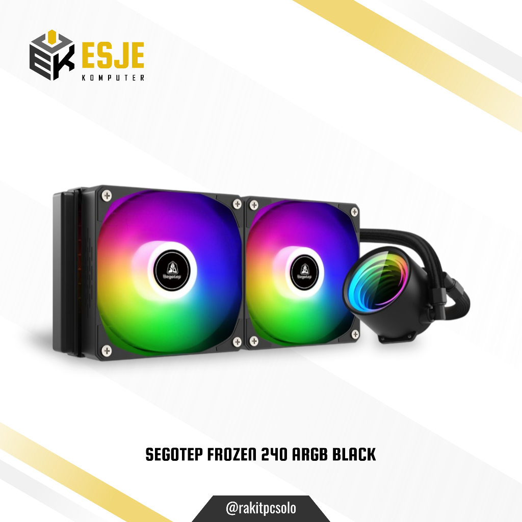 HITAM Segotep Frozen 240 ARGB 240mm Black BK Black ARGB Sync ...
