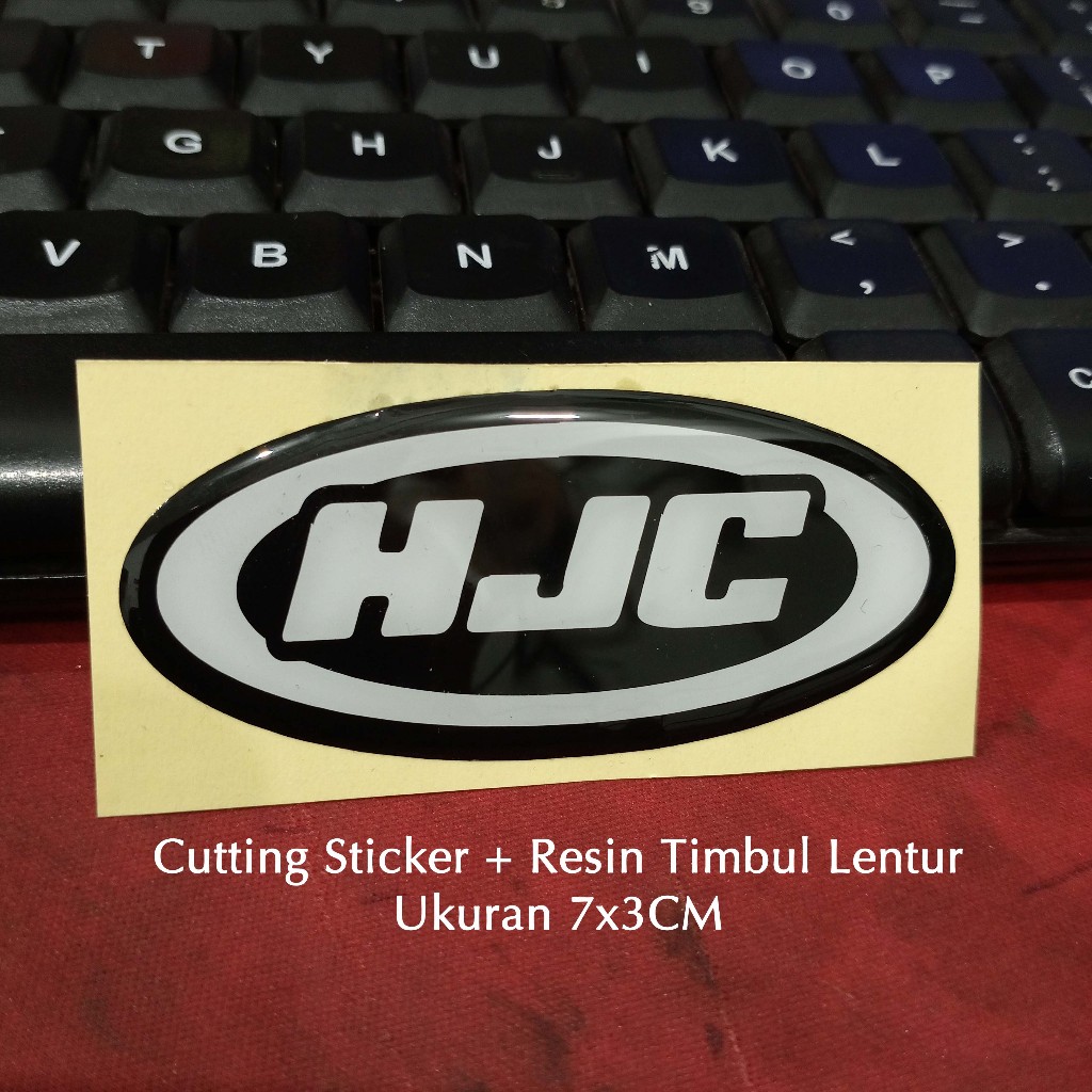 Cutting Sticker Embossed Resin HJC HELMET Sticker Logo Lycal 3D Small ...
