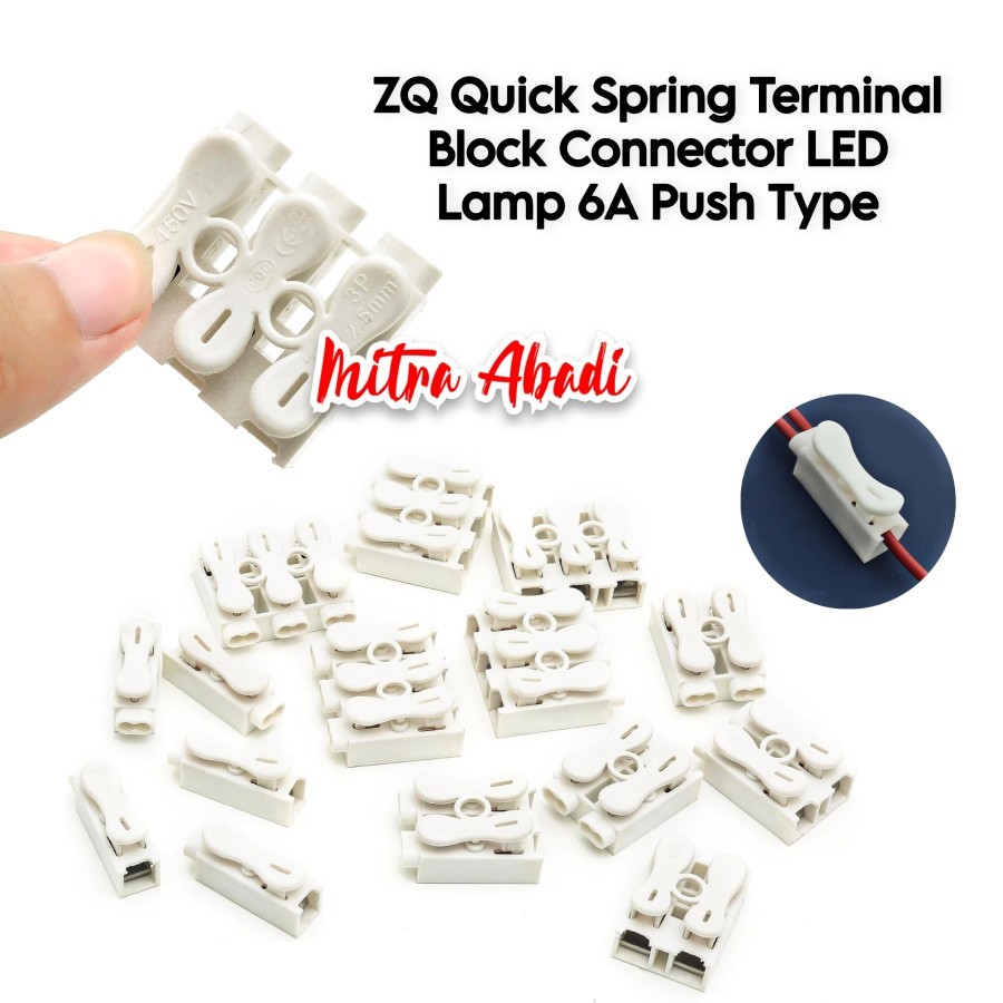 Zq Quick Spring Terminal Block Connector LED Lamp 6A Push Type / HEAT ...