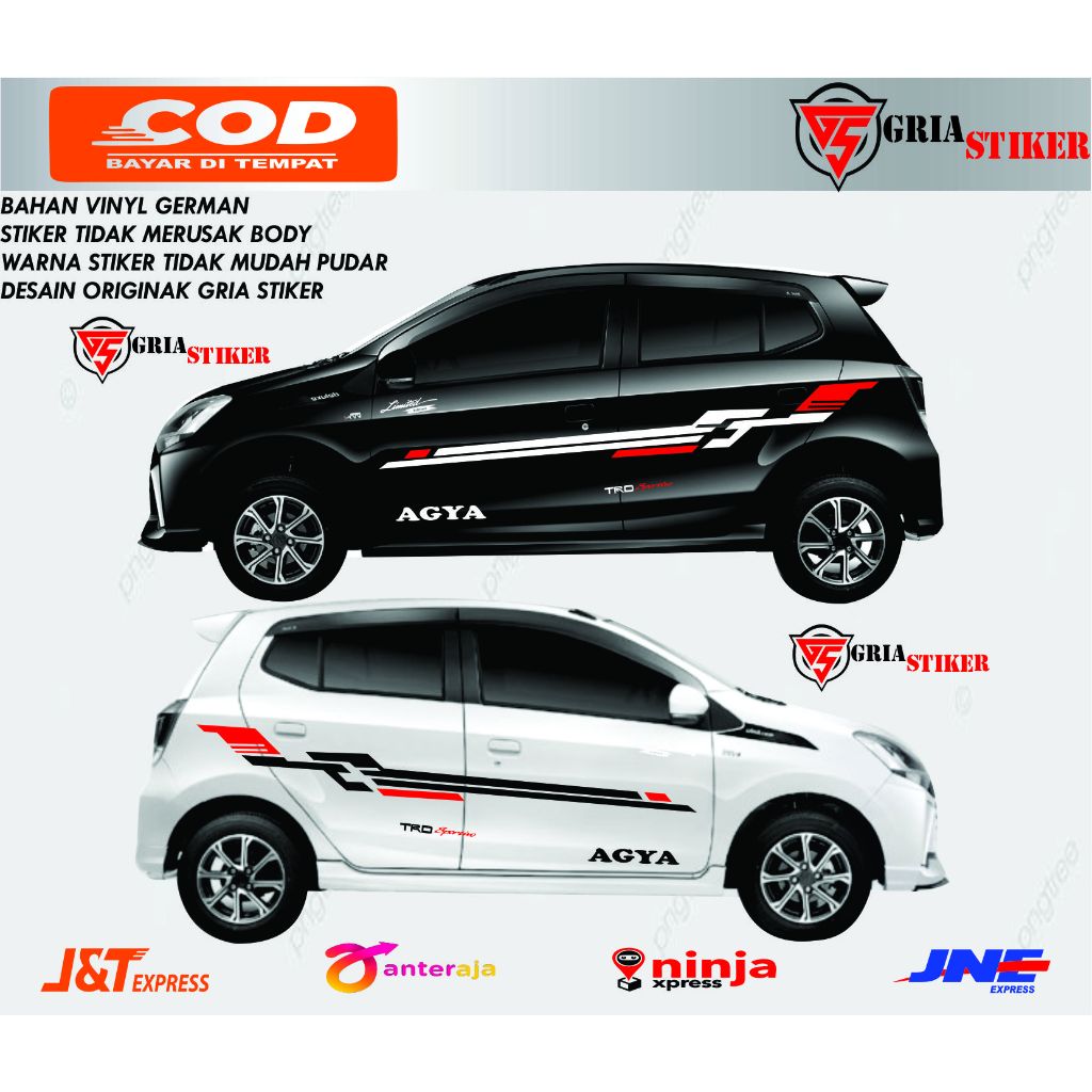 Romo cutting sticker for toyota agya car striping sticker | Shopee Malaysia