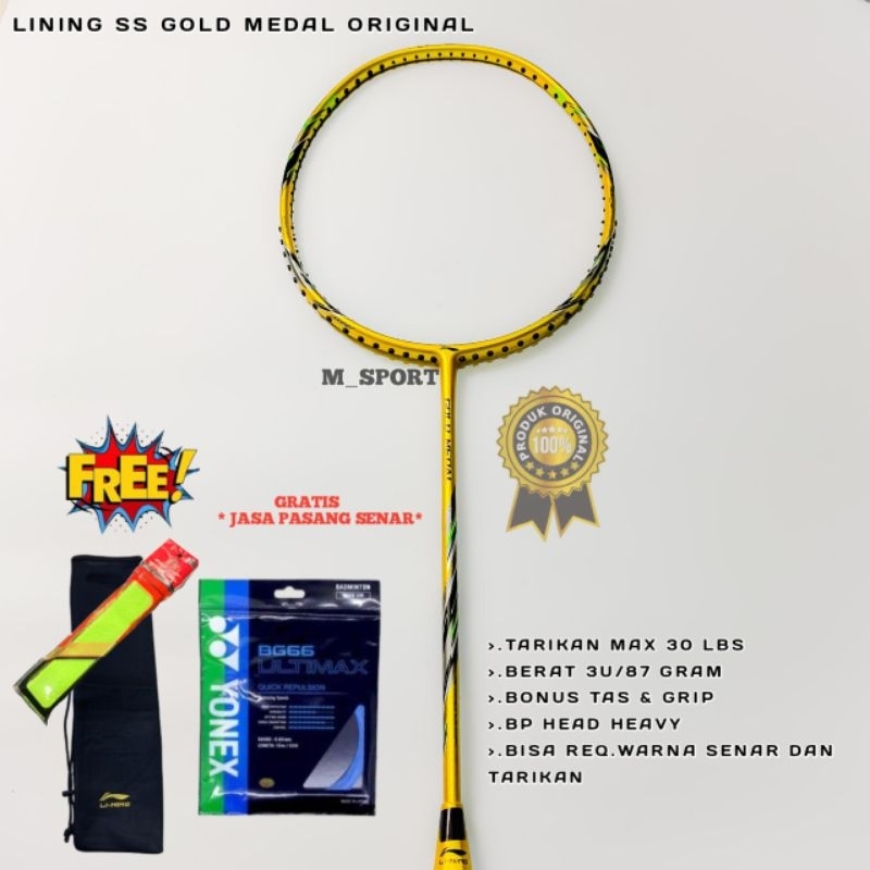 Original SUPER SERIES GOLD MEDAL Lining Badminton Racket | Shopee Malaysia