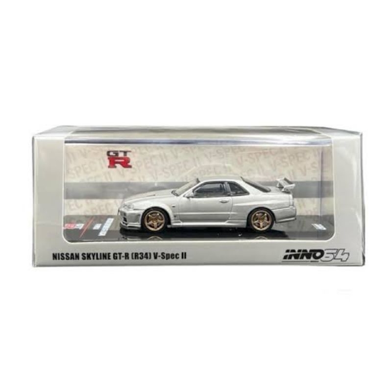 Modèle Réduit INNO64 Nissan Skyline GT-R R34 V-Spec II Noir - Échelle 1:64, Boîte Non Ouverte