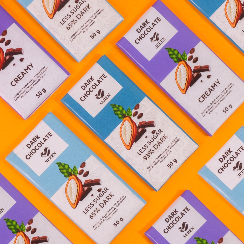 HITAM Dark Chocolate Bar Low Sugar (+ natural sweetener) - Sweet Black ...