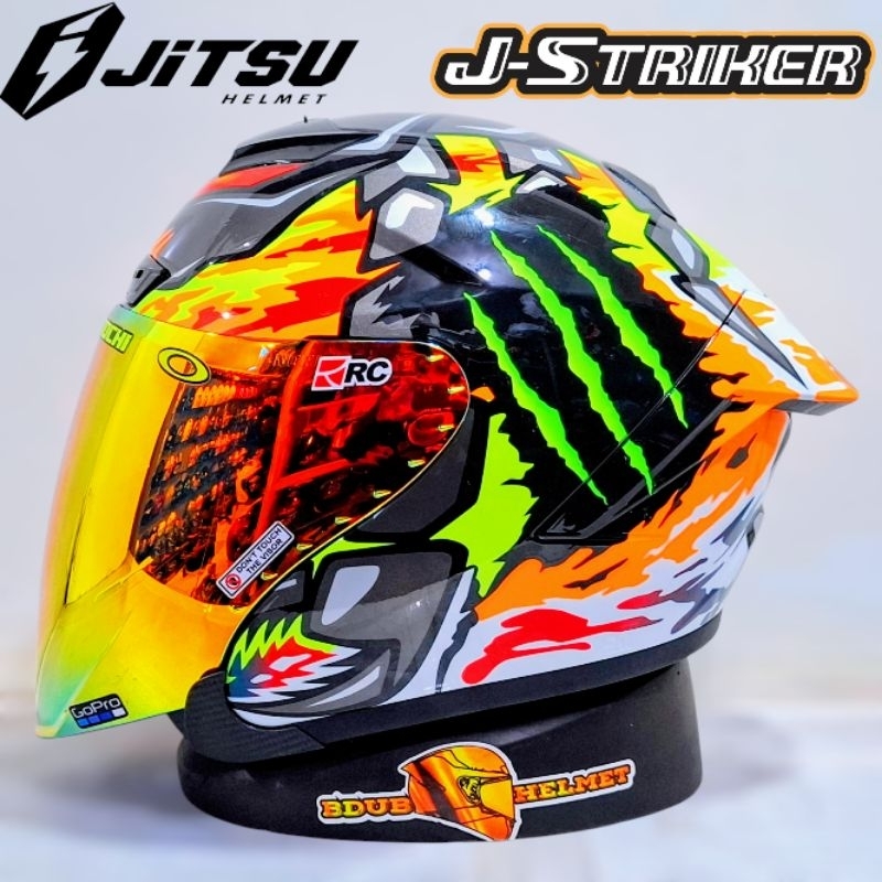 Jitsu J-Strike Half Face Helmet Scorpius Motif handsome package iridium ...
