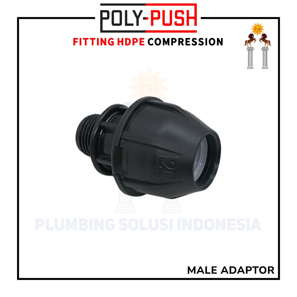 Poly Push Male Thread Adapter / Outer Thread Sok 40 mm x 1 1/4 Inch ...