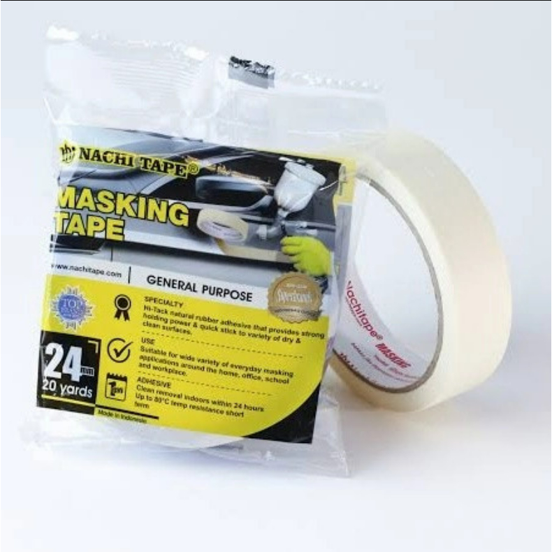 Nachi paper tape / Masking tape 1 inch 24mm 20 YARD PER 1 BOX | Shopee ...