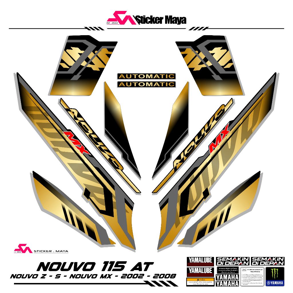 Striping Nuovo 115 Motif 2 Nouvo S/Sticker Nouvo Z/Sticker/Setiker ...