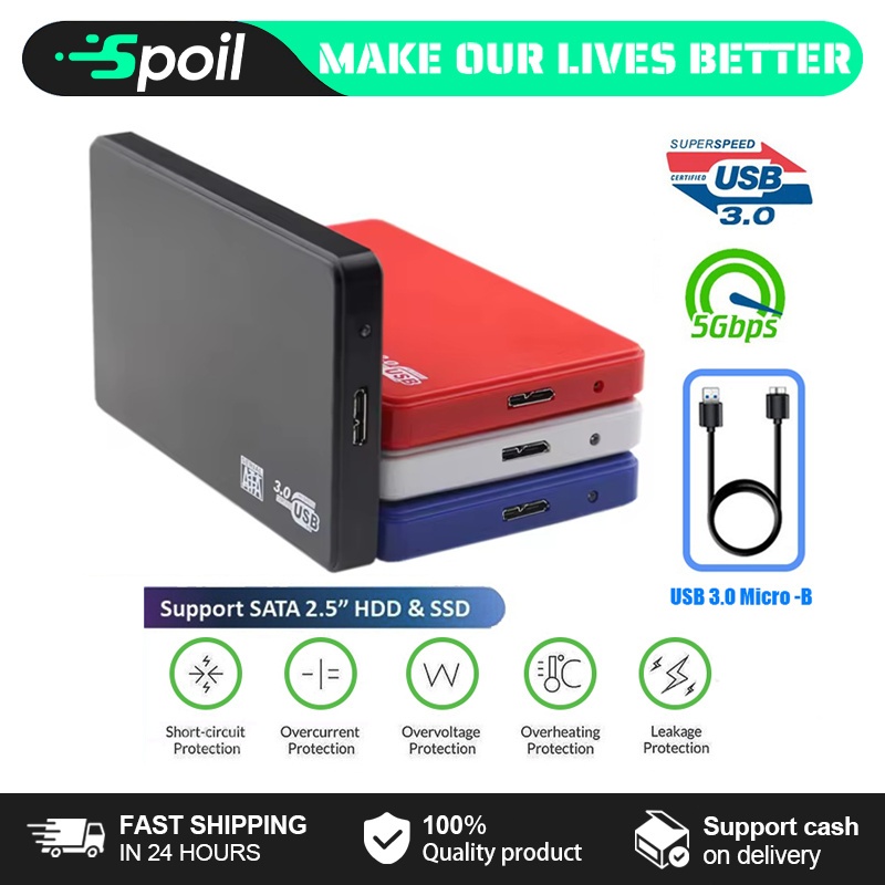 Hdd ENCLOSURE 2.5 INCH CASING EXTERNAL HARDDISK HDD/SSD ENCLOSURE ...