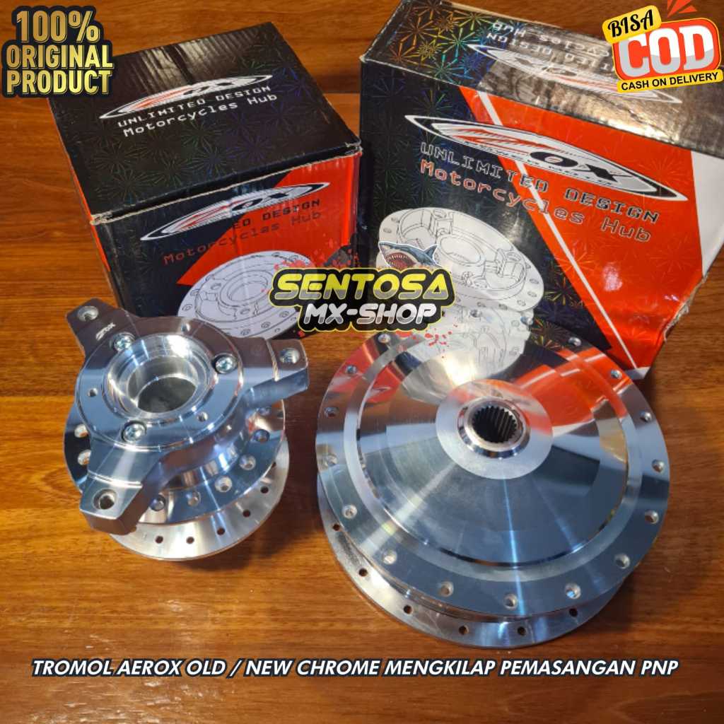 New AEROX / AEROX FRONT AND REAR TROMOL SET ZOX BRAND GLOSSY CHROME ...