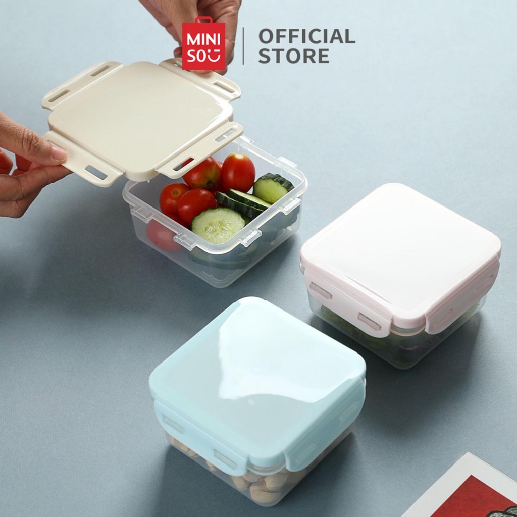 Miniso X Macaron Color Square Storage Box Color 330mL Multipurpose Food ...