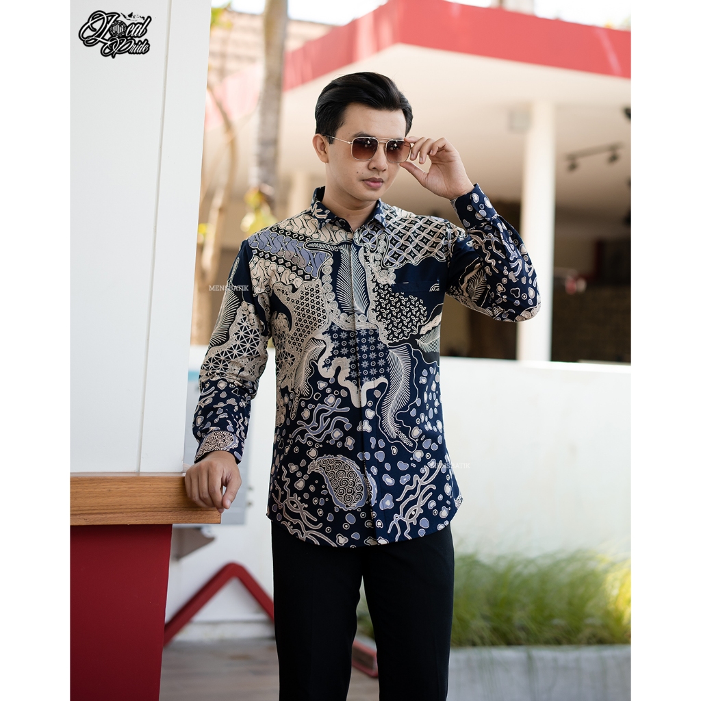 KEMEJA Mensbatik - Kusuma Bhuana - Slimfit batik - men's batik - batik ...