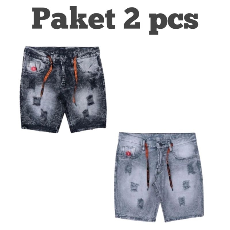 Combo Package 100K gets 2 adult short ripped jeans | Shopee Malaysia
