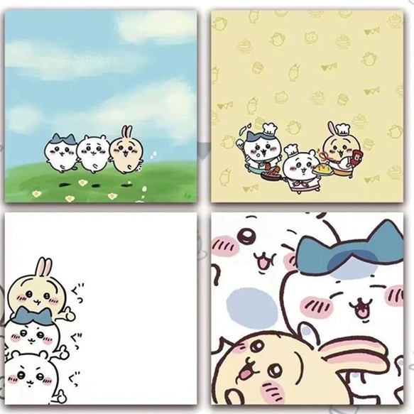 50pcs Chikawa Sticky Notes Cute Sticky Notes Cartoon Hachiware Japanese ...