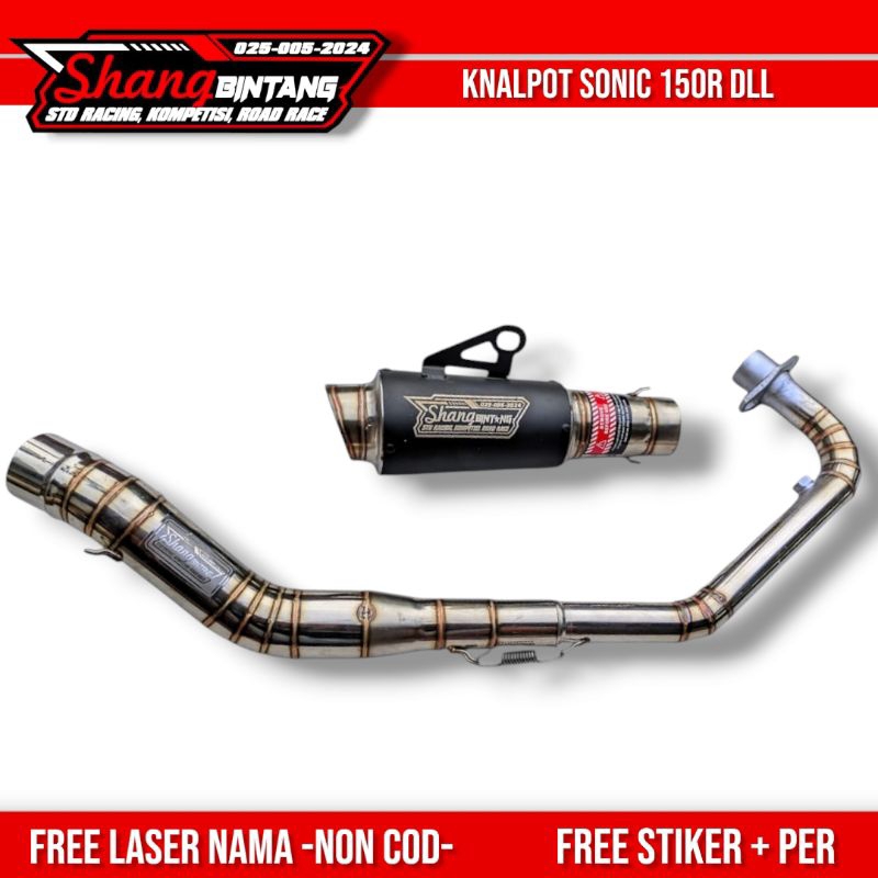 Sonic 150r Supra Gtr 150 full system Racing exhaust Original Shang ...