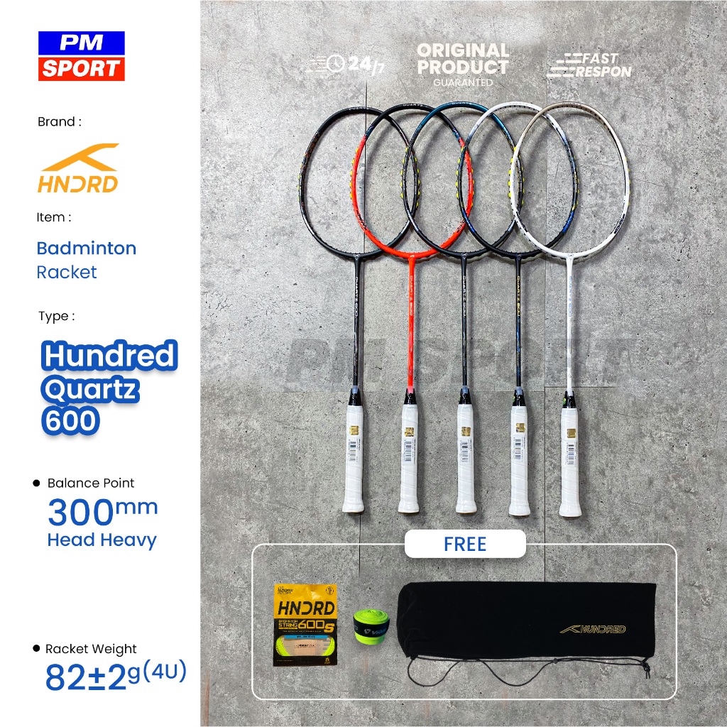 Original HUNDRED QUARTZ 600 BADMINTON / BADMINTON RACKET | Shopee Malaysia