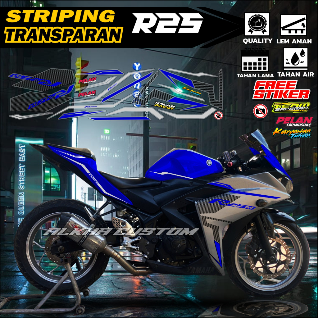 Striping R25 OLD TRANSPARENT STICKER | Shopee Malaysia