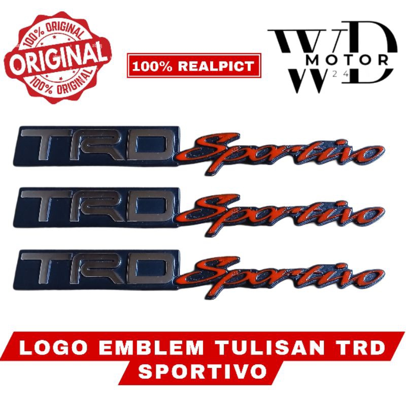 Original TRD SPORTIVO Written Emblem Logo Unit Price (1pcs) | Shopee ...