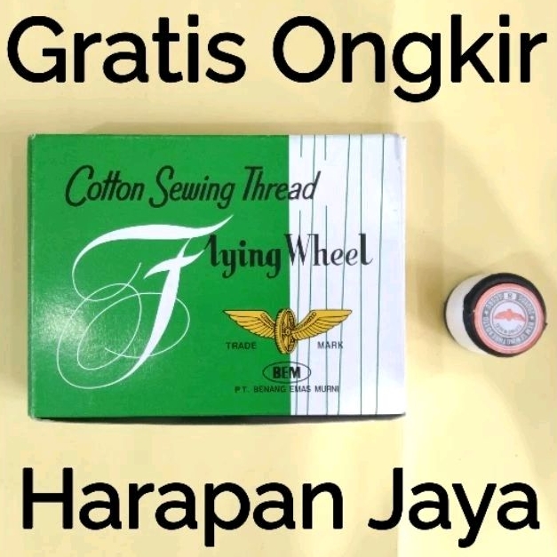 PUTIH White Sewing Thread No. 8 FLYING WHEELS Per Dozen (CONTAINS 12 ...