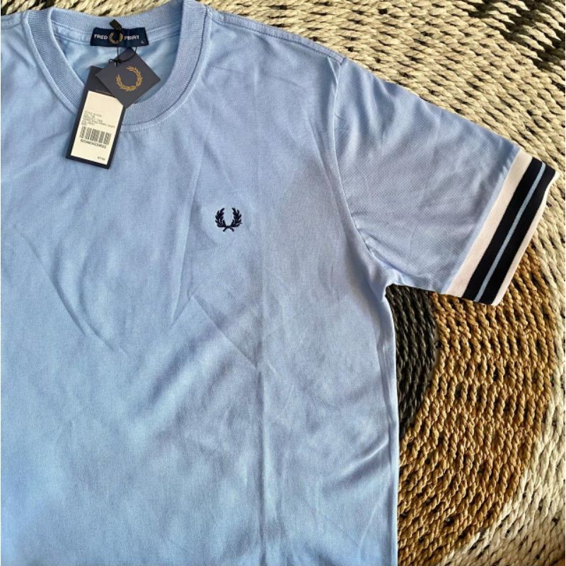Fr3d P3r*y Tipped Logo Tshirt Blue | Shopee Malaysia
