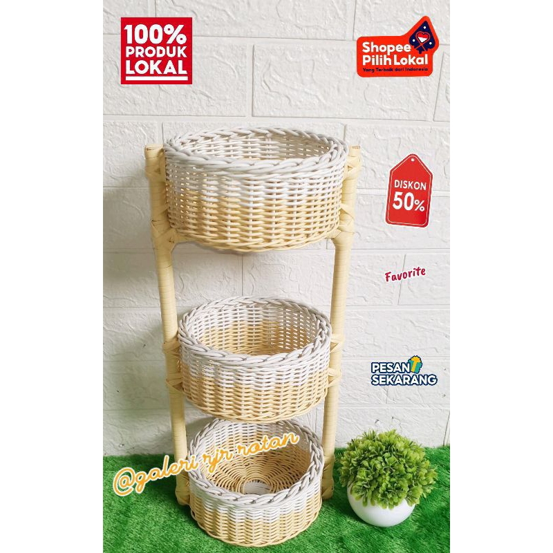 Multipurpose RATTAN/SYNTHETIC KITCHEN ONION RACK | Shopee Malaysia
