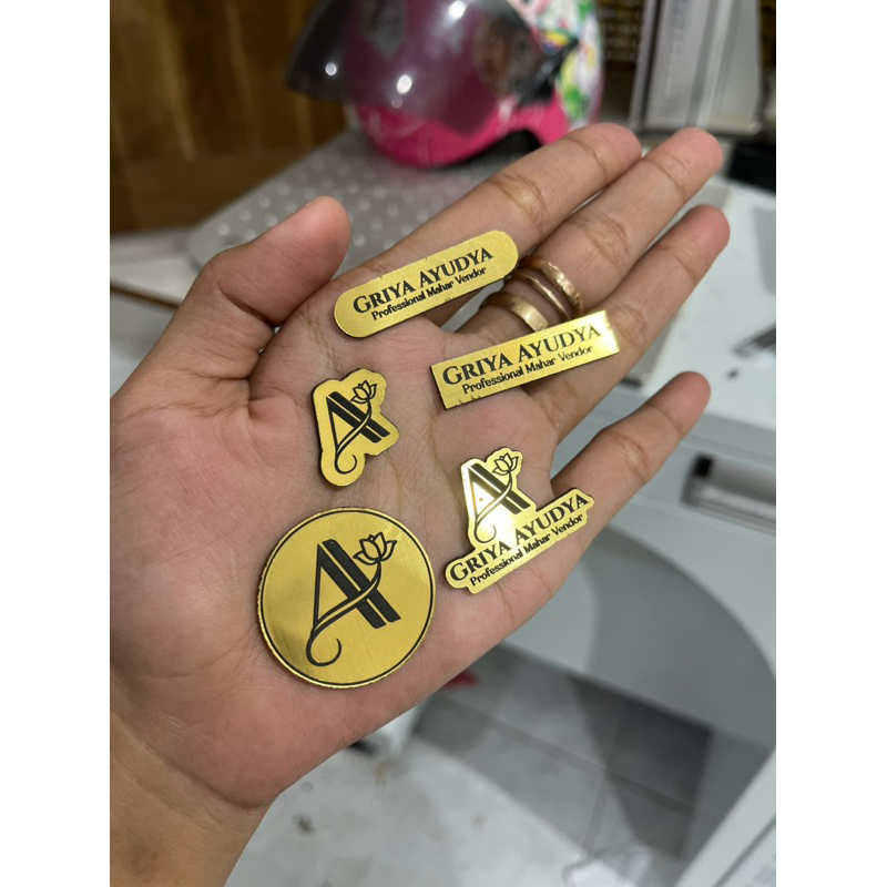 Shine GOLD FIBER LABELS for dowry delivering hijab product labels for ...