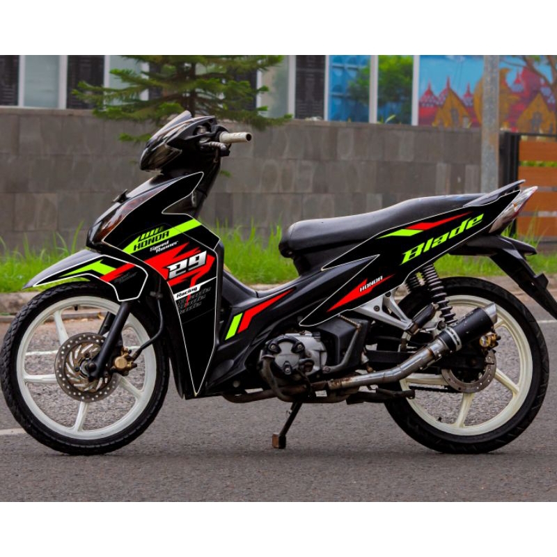 Honda blade racing road race style Moto Sticker Striping | Shopee Malaysia