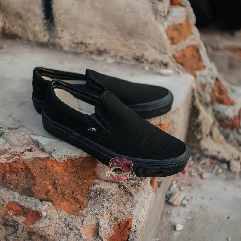 Vans SLIP ON BLACK ORIGINAL 100 Shopee Malaysia