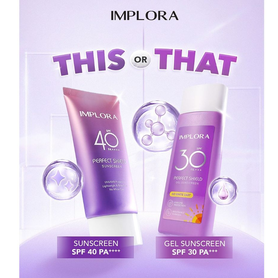 IMPLORA Sunscreen Perfect Shield SPF 40 PA+++ | Shopee Malaysia