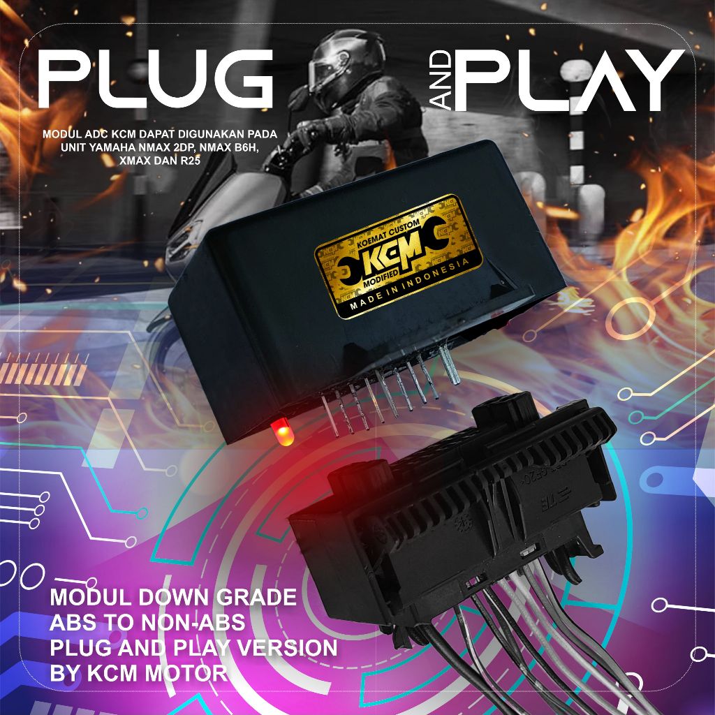 PLUG AND PLAY, ABS DOWN MODULE GRADE TO NON-ABS NMAX, XMAX, R25 YAMAHA ...