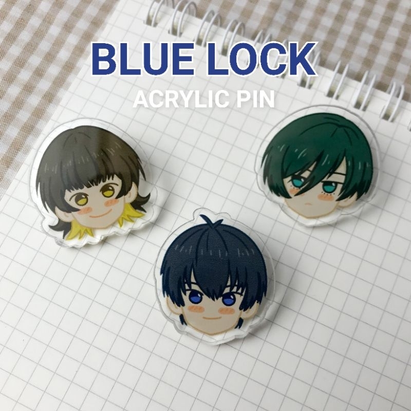 BLUE LOCK PIN | ACRYLIC PIN | ACRYLIC PIN | ANIME PIN | Shopee Malaysia