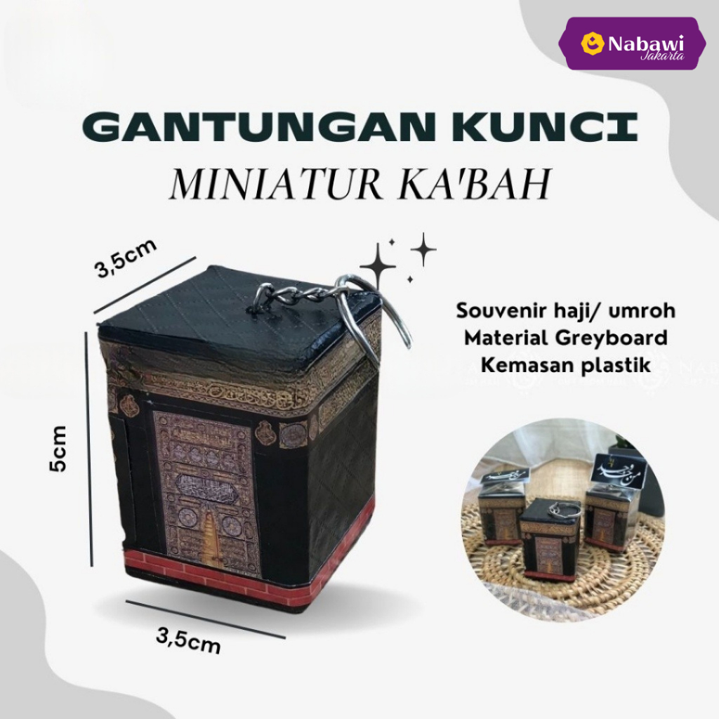 GANTUNGAN Miniature Kaaba Keychain Kaaba Doll Keychain/ Miniature Kaaba ...