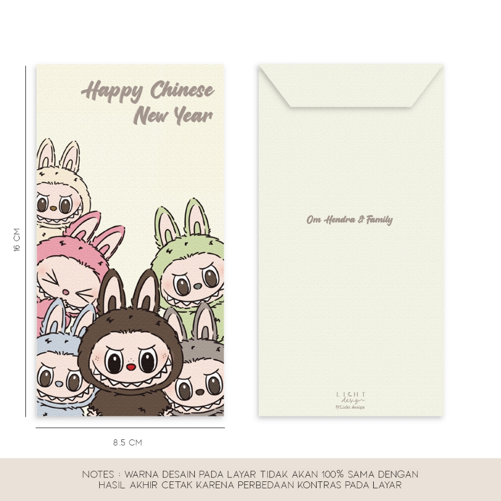 Custom Chinese New Year Angpau with Labubu theme / Labubu Birthday ...
