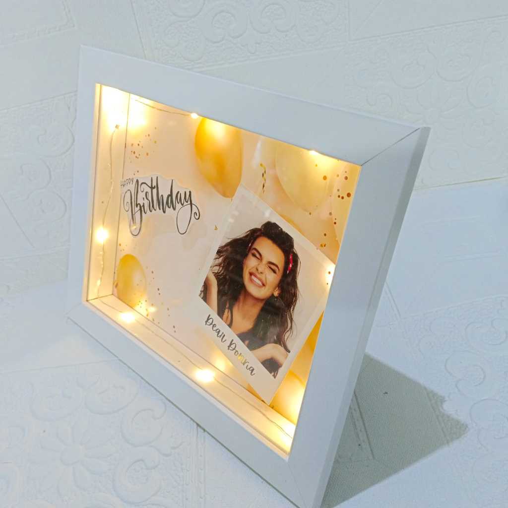3d BOX FRAME GIFT 13x18cm + LIGHTS + PHOTO PRINTING DESIGN | Shopee ...