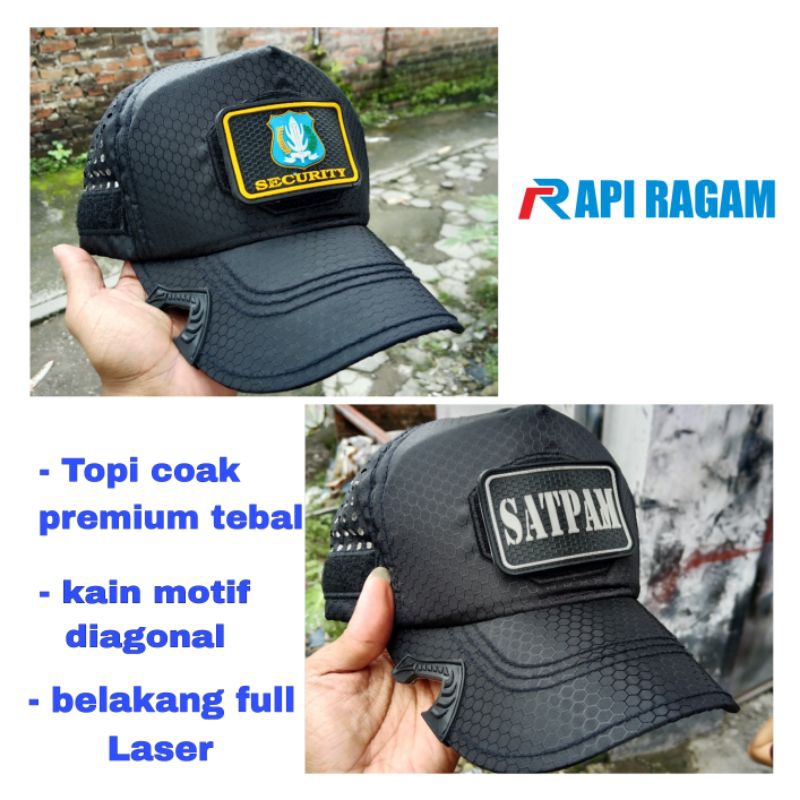 Coak premium security guard hat, security topis | Shopee Malaysia