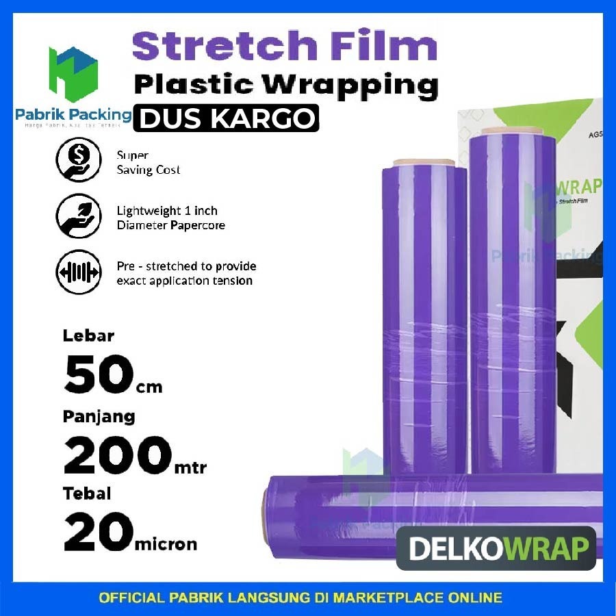 Plastic Wrapping Stretch Film Plastic Wrap Delkowrap Dark Purple 50 x ...