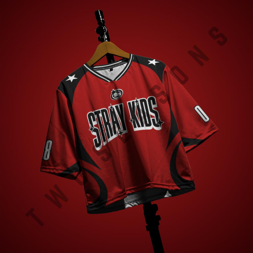 Stray Kids Jersey Black Casual Number 11 Printed T-Shirt
