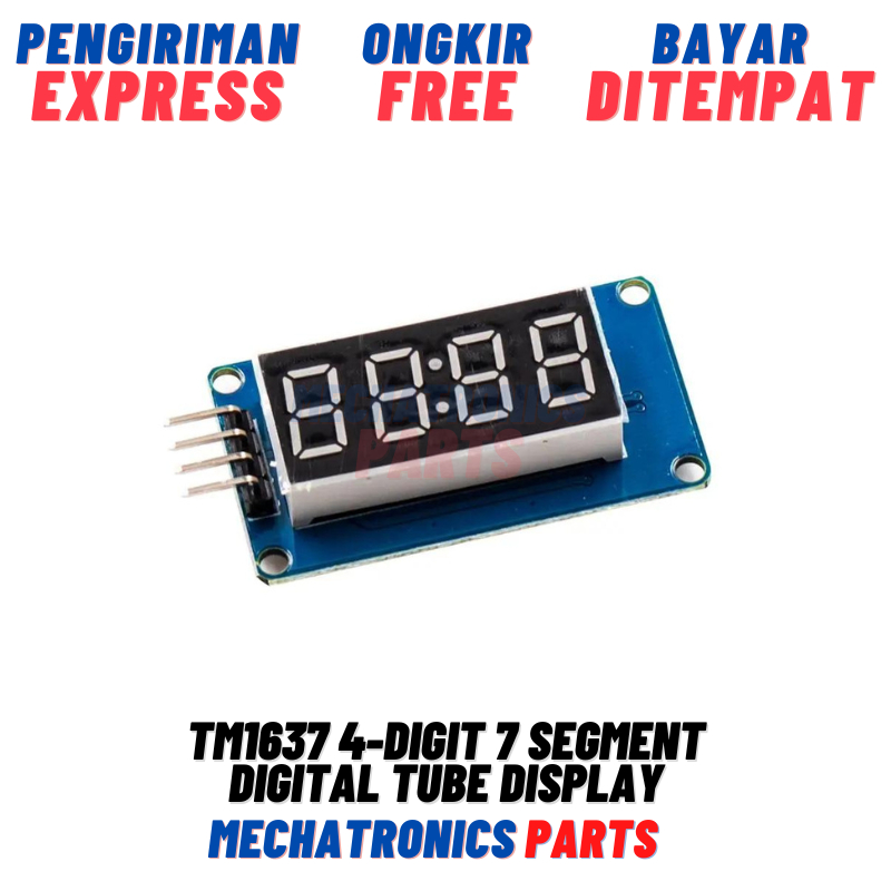 Tm1637 DISPLAY MODULE FOR ARDUINO 7 SEGMENT 0.36INCH CLOCK RED 7 ...