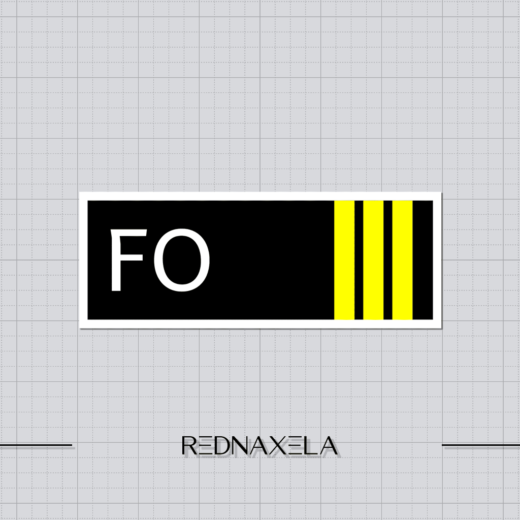Vinyl Sticker Flight Crew First Officer Epaulets Sticker Suitcase Sign ...